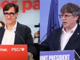 El socialista Salvador Illa y el juntaire Carles Puigdemont.