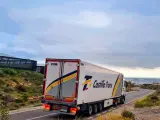 Un camión de la empresa española Castillo Trans.