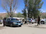 Puesto de seguridad a la entrada de Afganistán.