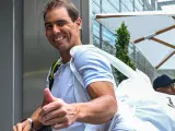 Rafa Nadal aterriza en Roland Garros.