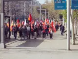 Manifestación de los trabajadores de la banca en Zaragoza