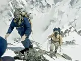 Edmund Hillary y Tenzing Norgay a 8.534 metros durante el ascenso al Everest.