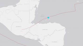 Terremoto en Honduras, en un mapa del servicio geológico de EE UU.