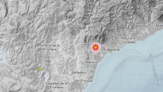 Registrado un terremoto de magnitud 3 con epicentro en Casares (Málaga).