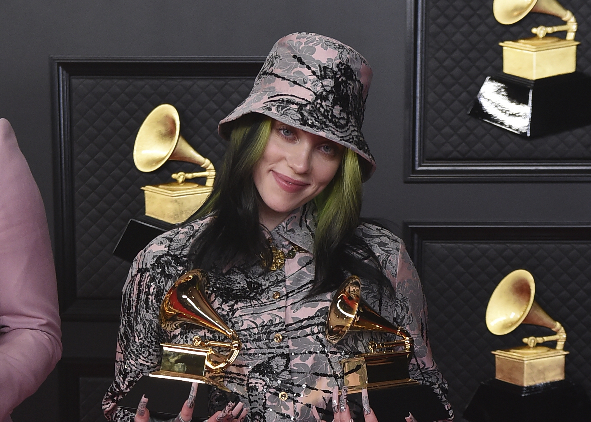 Billie Eilish at the Grammy Awards in 2021.