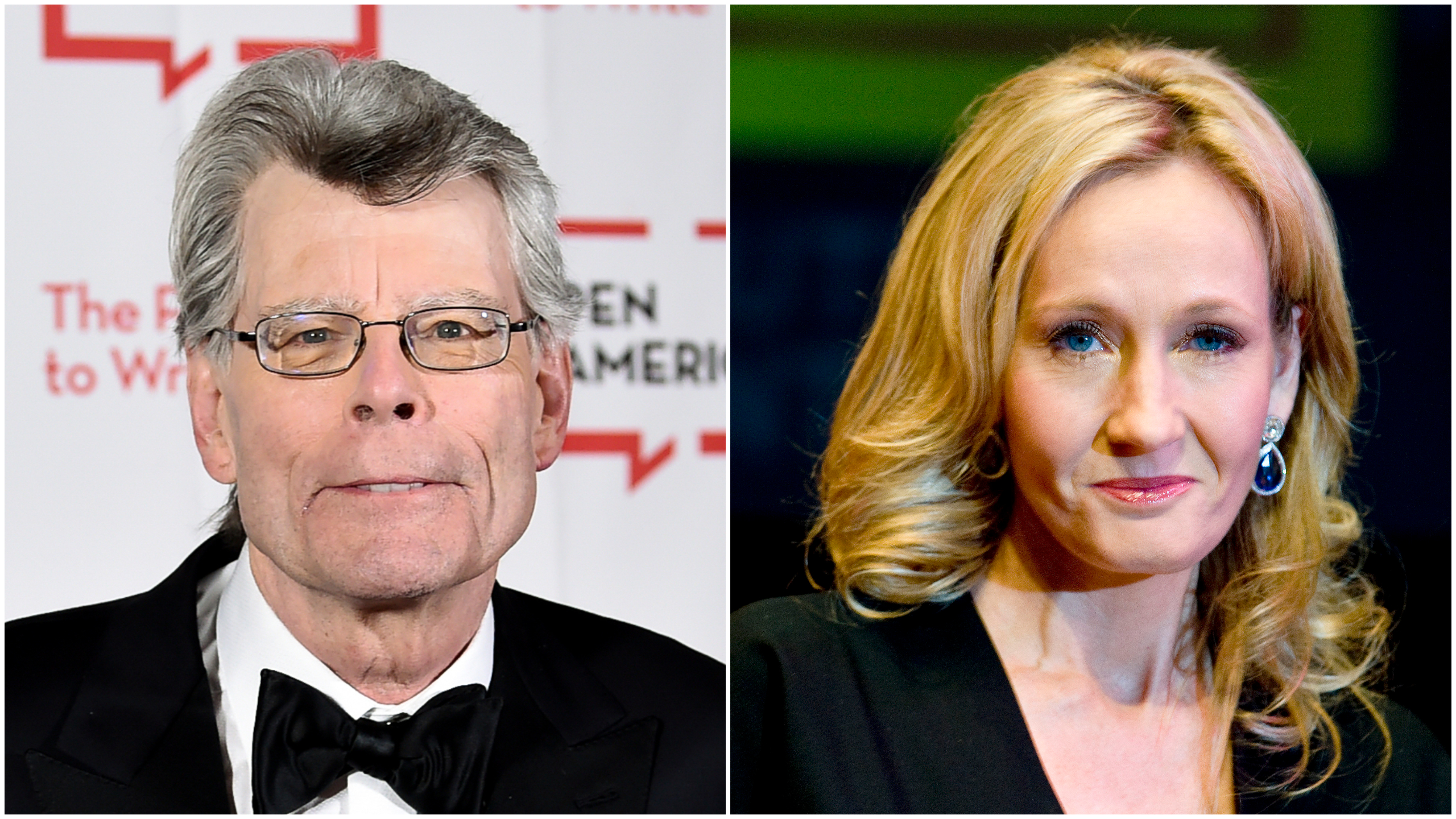 Stephen King and JK Rowling.