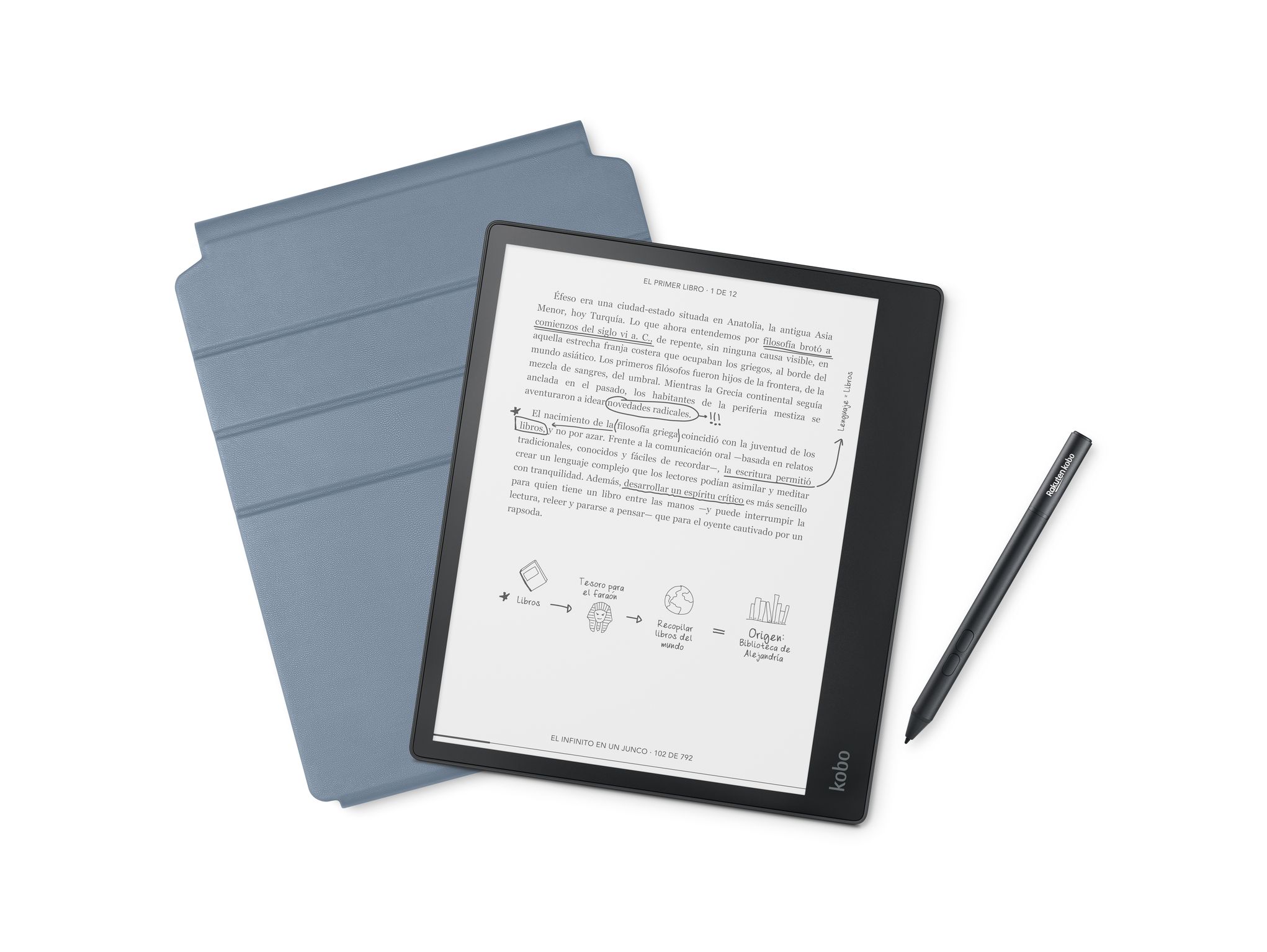 The Kobo Ellipsa is an electronic book reader designed to take notes in both self-books and notebook format