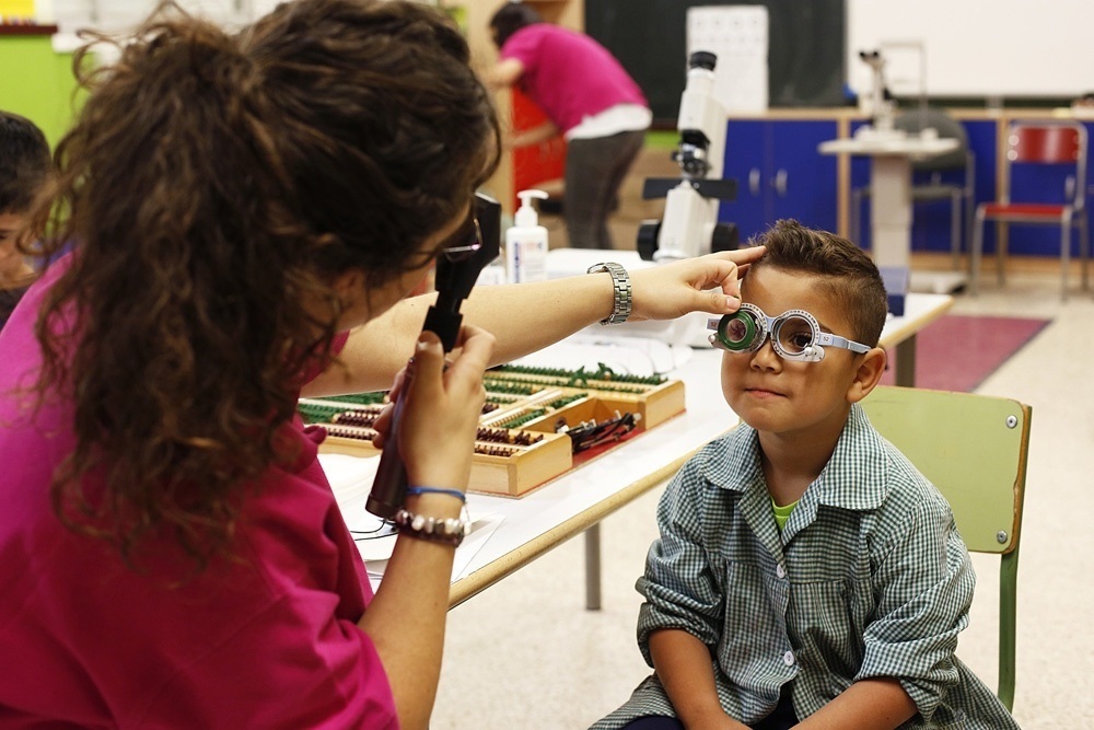 File image of an optical examination of a child.