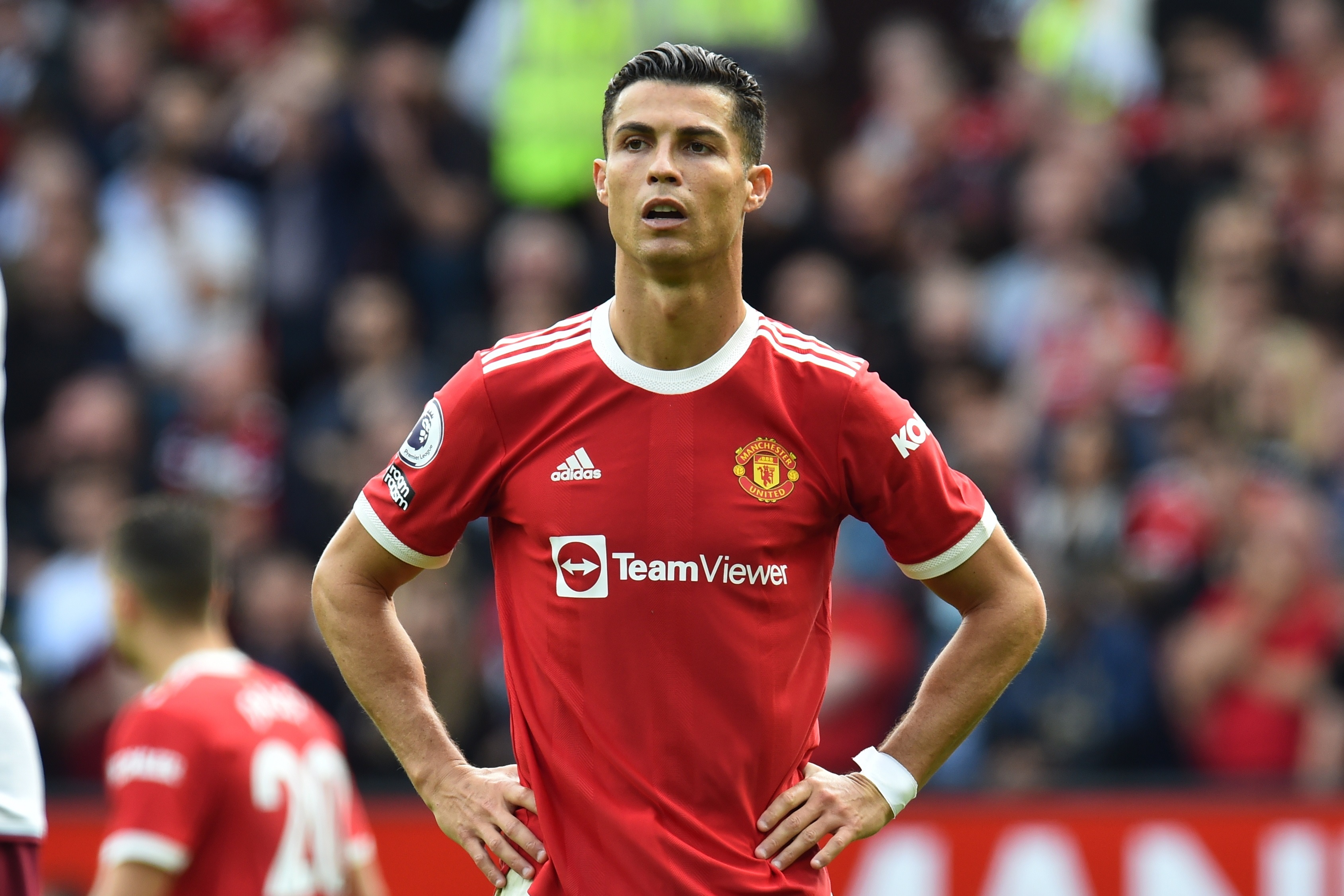 Cristiano Ronaldo durante um jogo do Manchester United