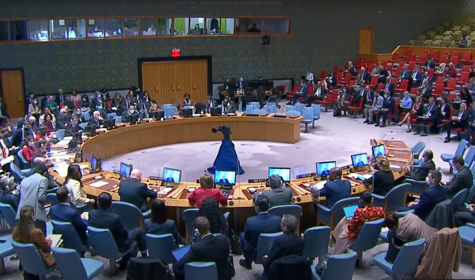 Sesión del Consejo de Seguridad de la ONU.