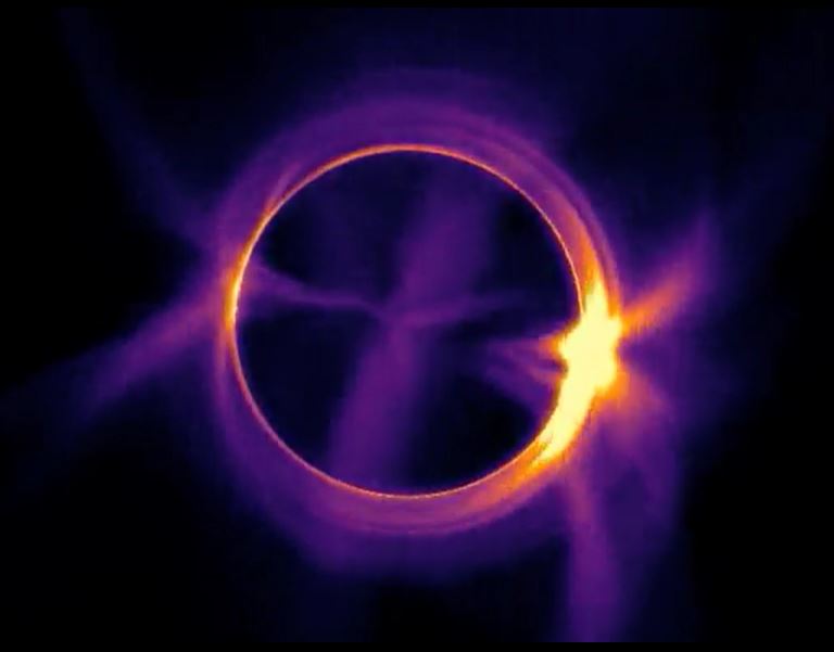 Black hole simulation image.