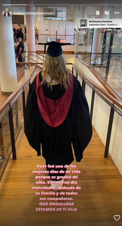 Andrea Janeiro, the daughter of Belén Esteban and Jesulín de Ubrique, has graduated from the University.