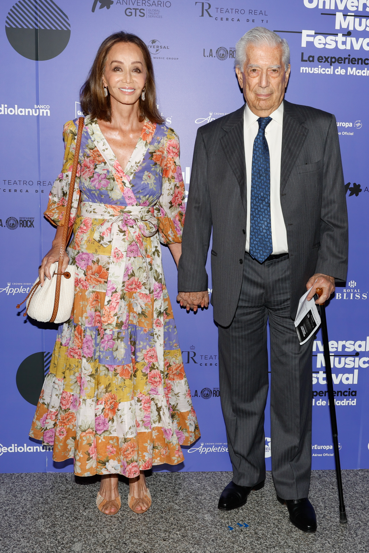 Isabel Preysler and Mario Vargas Llosa during a 