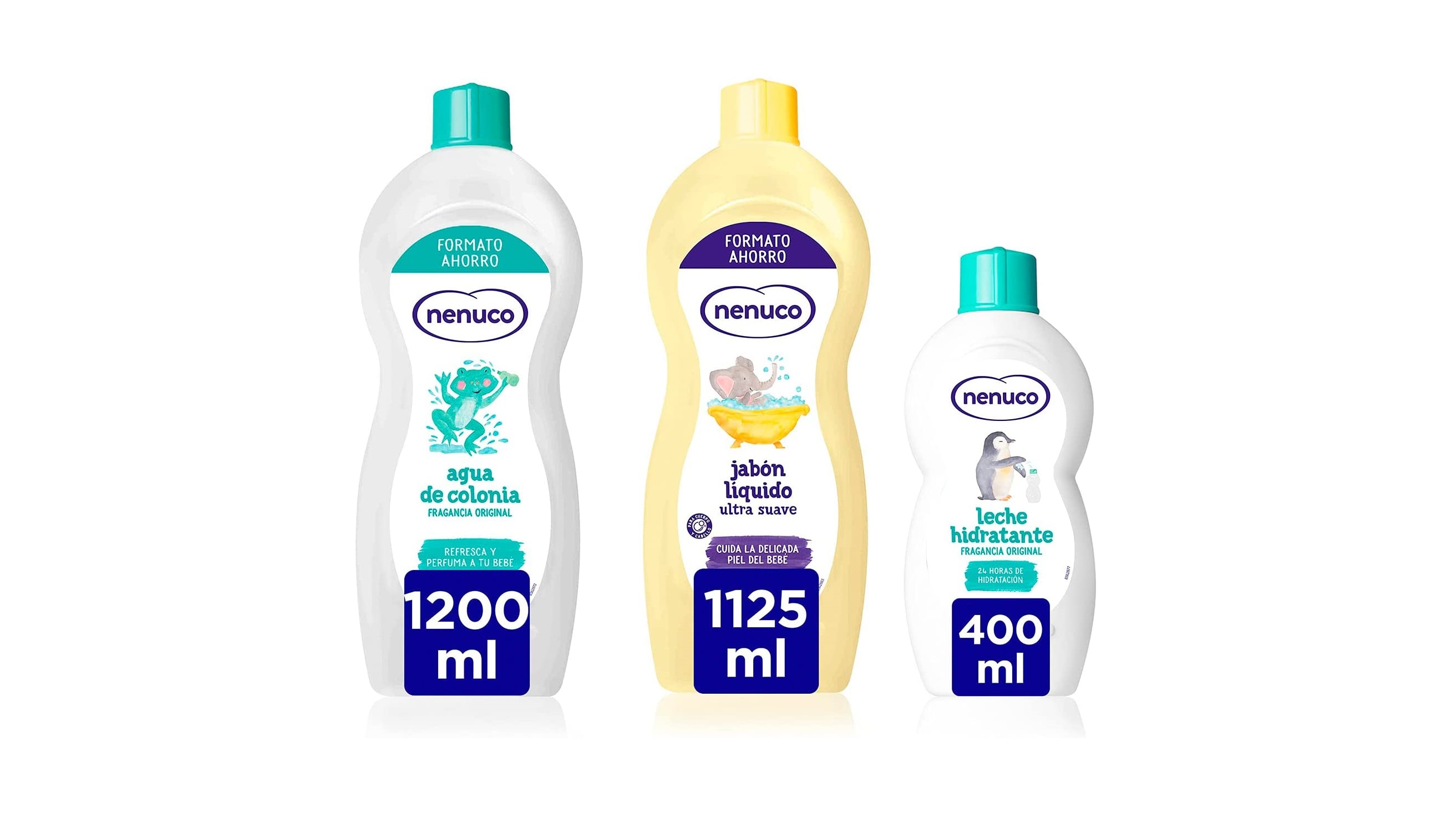 Cologne, shower gel and moisturizing cream with the fragrance of Nenuco.