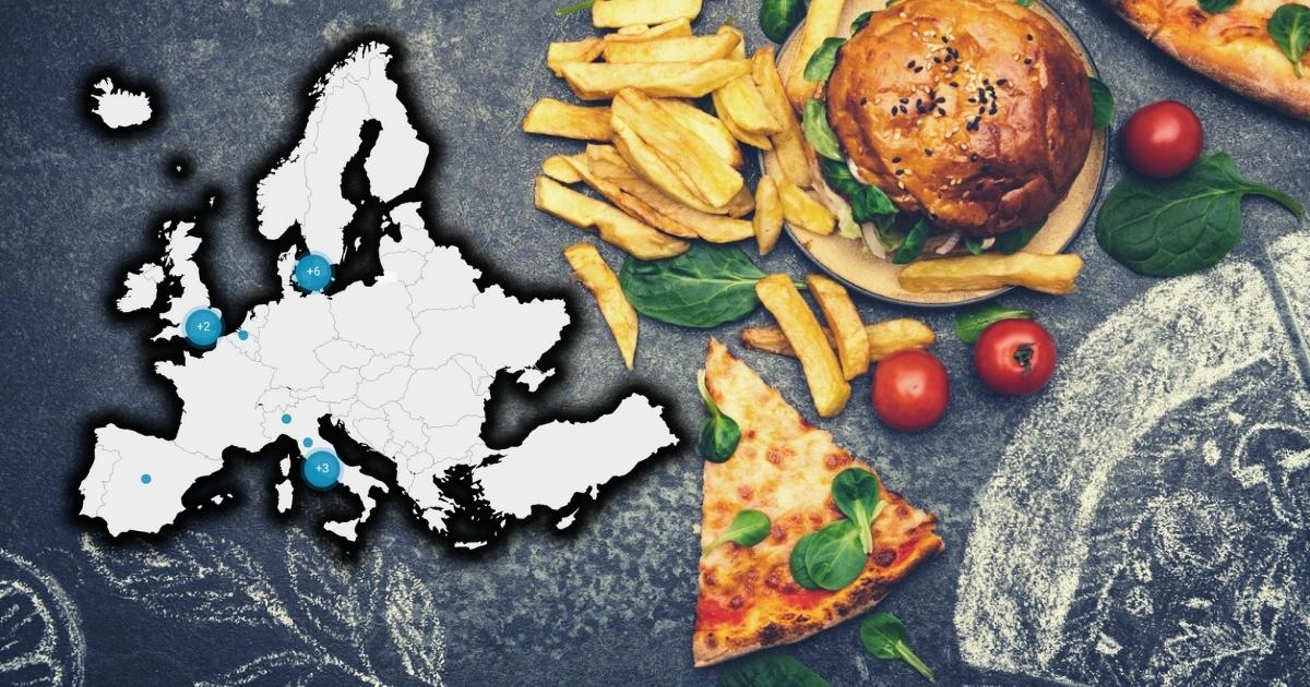 Zemljevid restavracij v Evropi z najboljšim razmerjem med ceno in kakovostjo.