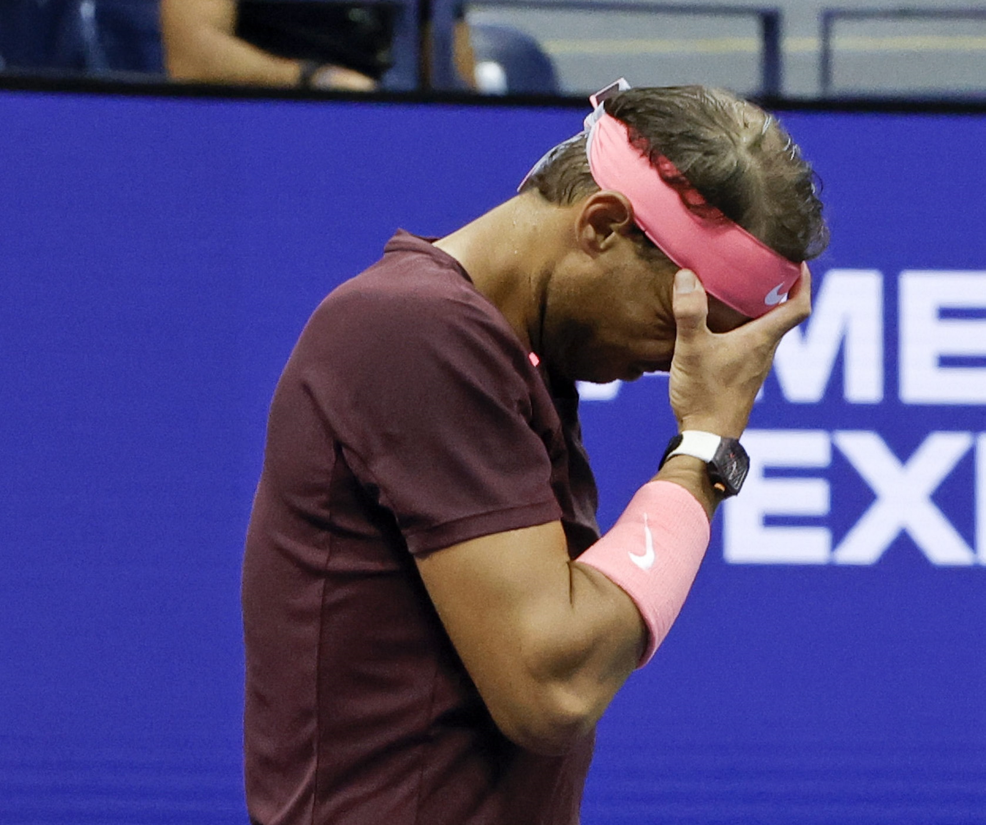 Nadal, during the match against Fognini in the second round of the US Open.
