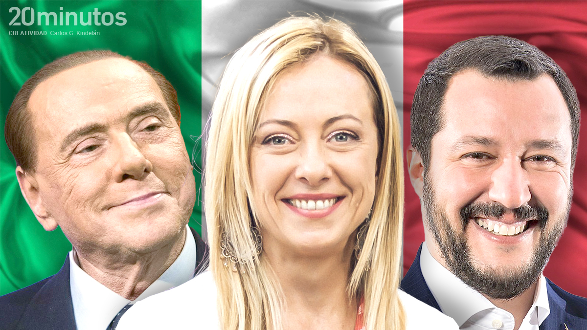Meloni, Salvini e Berlusconi.