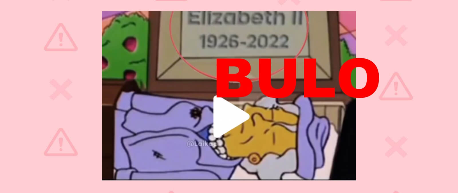 Image of the alleged scene where the Simpsons predicted the year of Elizabeth II's death.