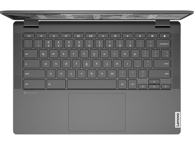 The IdeaPad's keyboard feels good to type on, but we'd like the 'Tackpad' to be bigger.