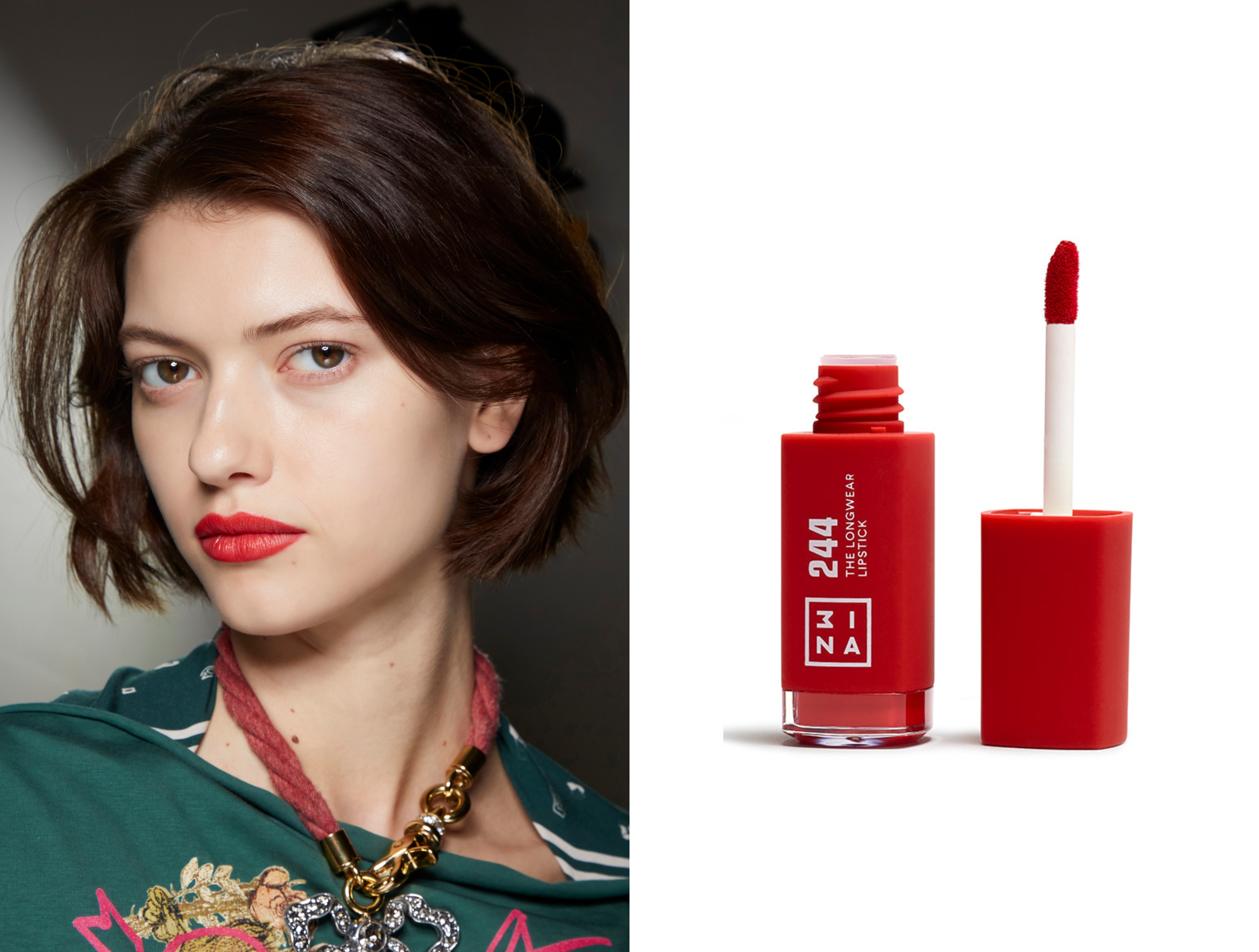 Andreas Kronthaler for Vivienne Westwood FW22 and The Longewear Lipstick 224 by 3INA