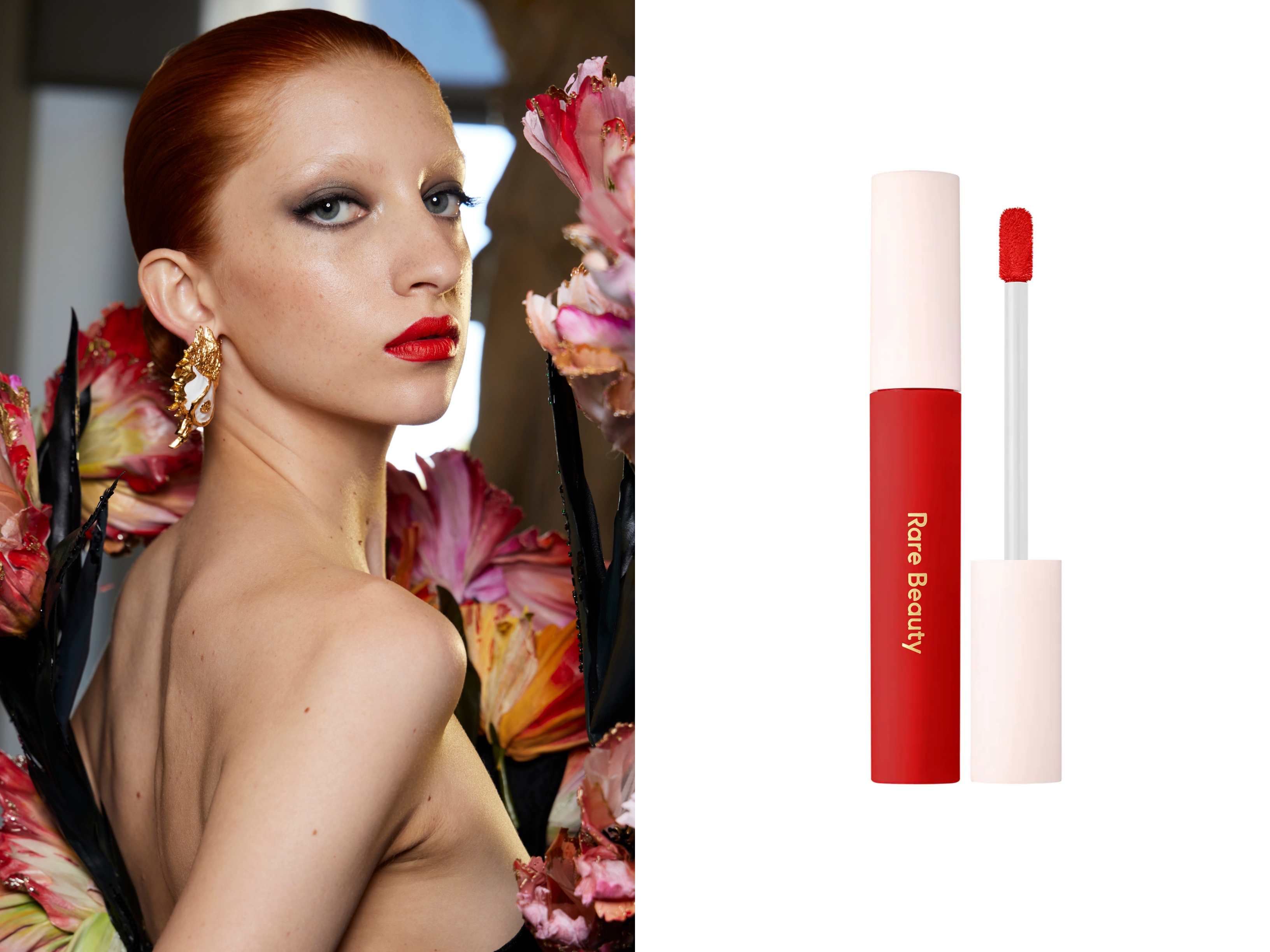 Schiaparelli FW 22/23 and the 'Inspired' shade of the Rare beauty Lip Soufflé