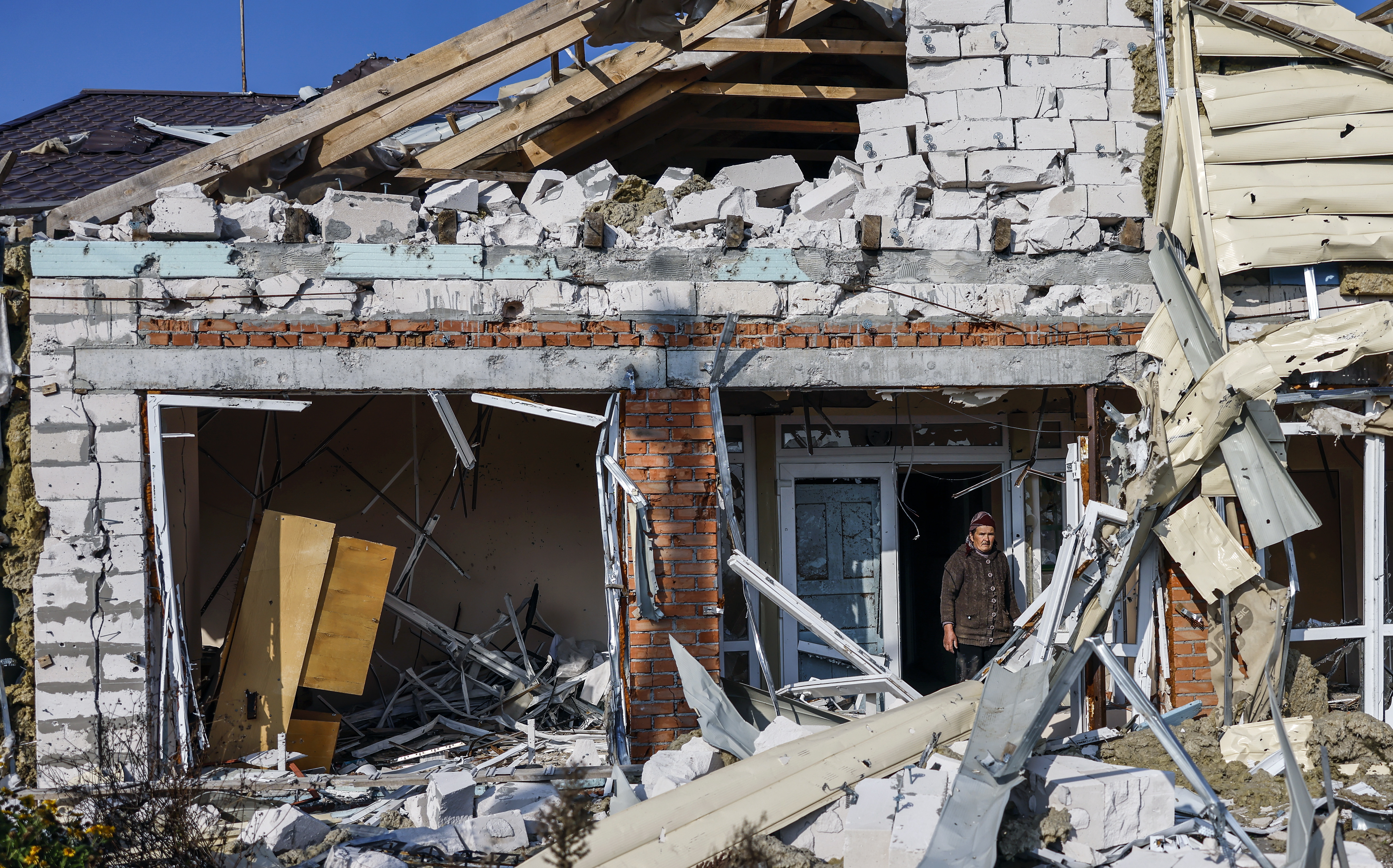 Destrucción en la región ucraniana de Jersón.