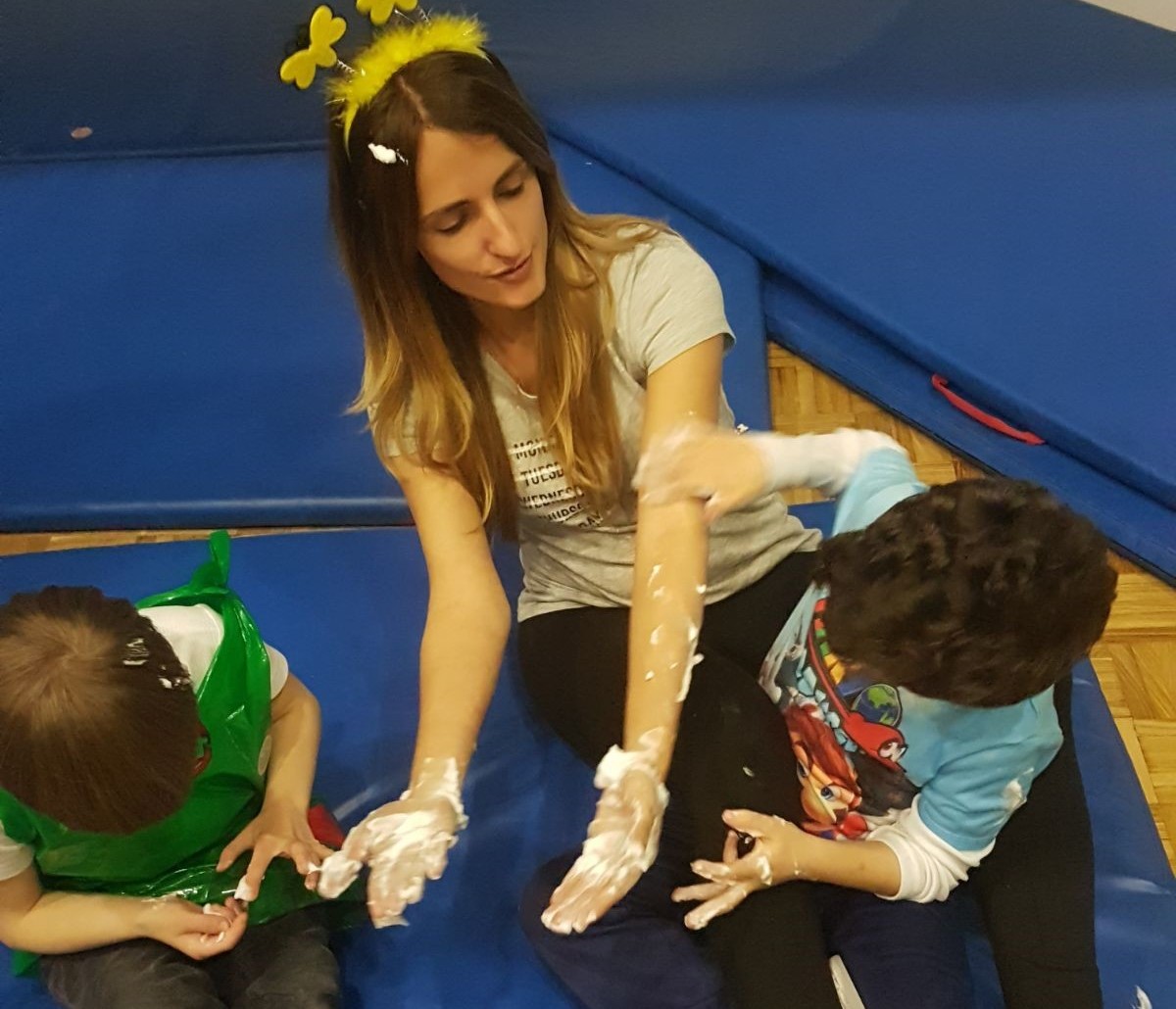 Inmaculada In Sensory Integration Therapy With Two Students