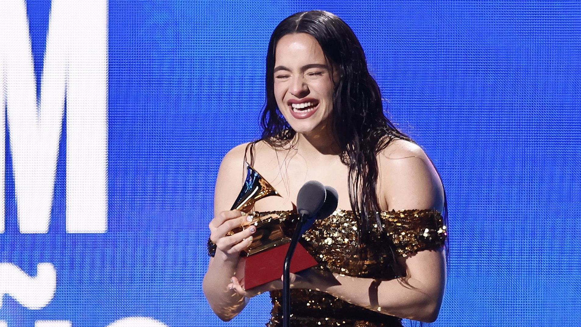 Rosalía, after receiving the 2022 Latin Grammy Award for Best Album of the Year.