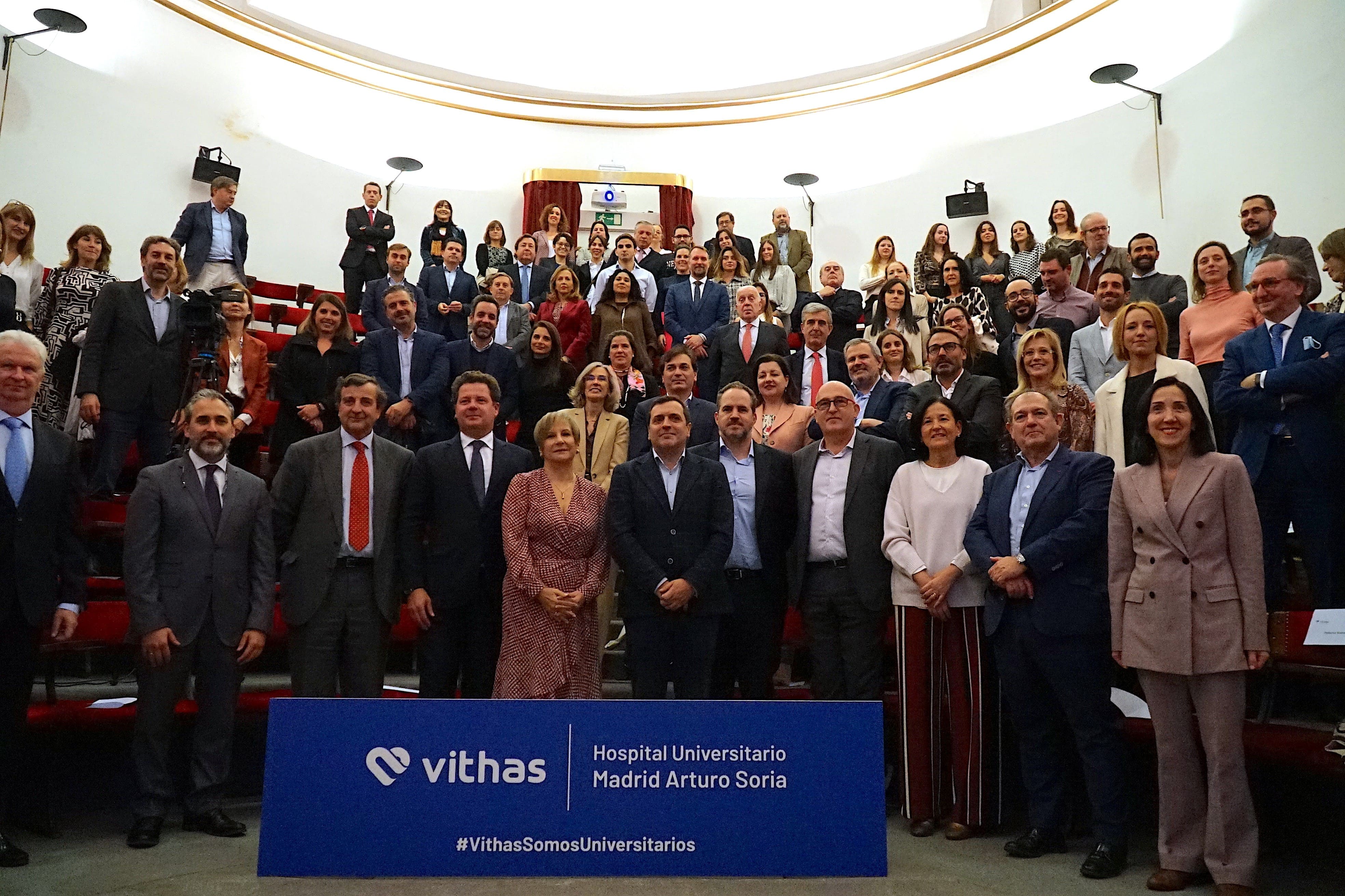 Family photo of the presentation event of the Vithas Madrid Arturo Soria University Hospital that took place in November.