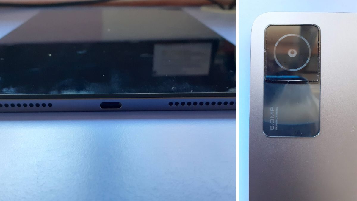 left (speakers and USB-c port) and right (rear camera).