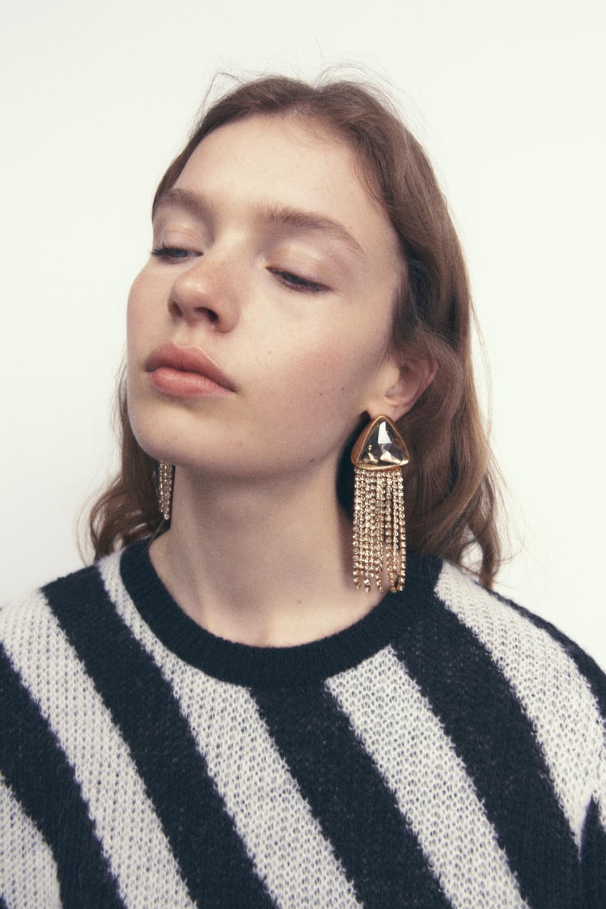 Zara shiny cascade earrings