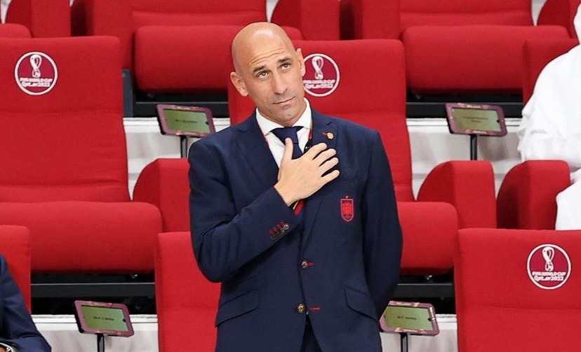 The president of the RFEF, Luis Rubiales, in the match between Spain and Japan in the World Cup in Qatar.