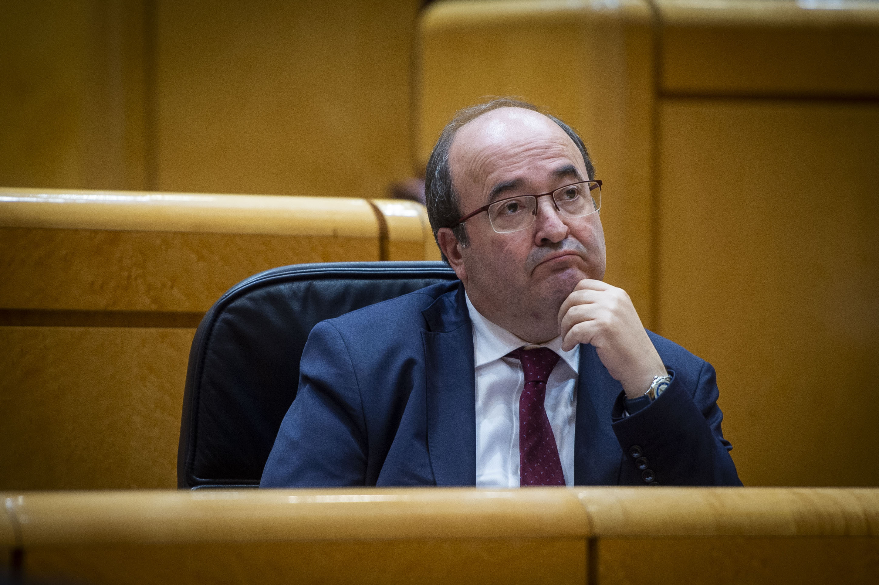 The Minister of Culture and Sports, Miquel Iceta, during a plenary session of the Senate, on December 13, 2022, in Madrid