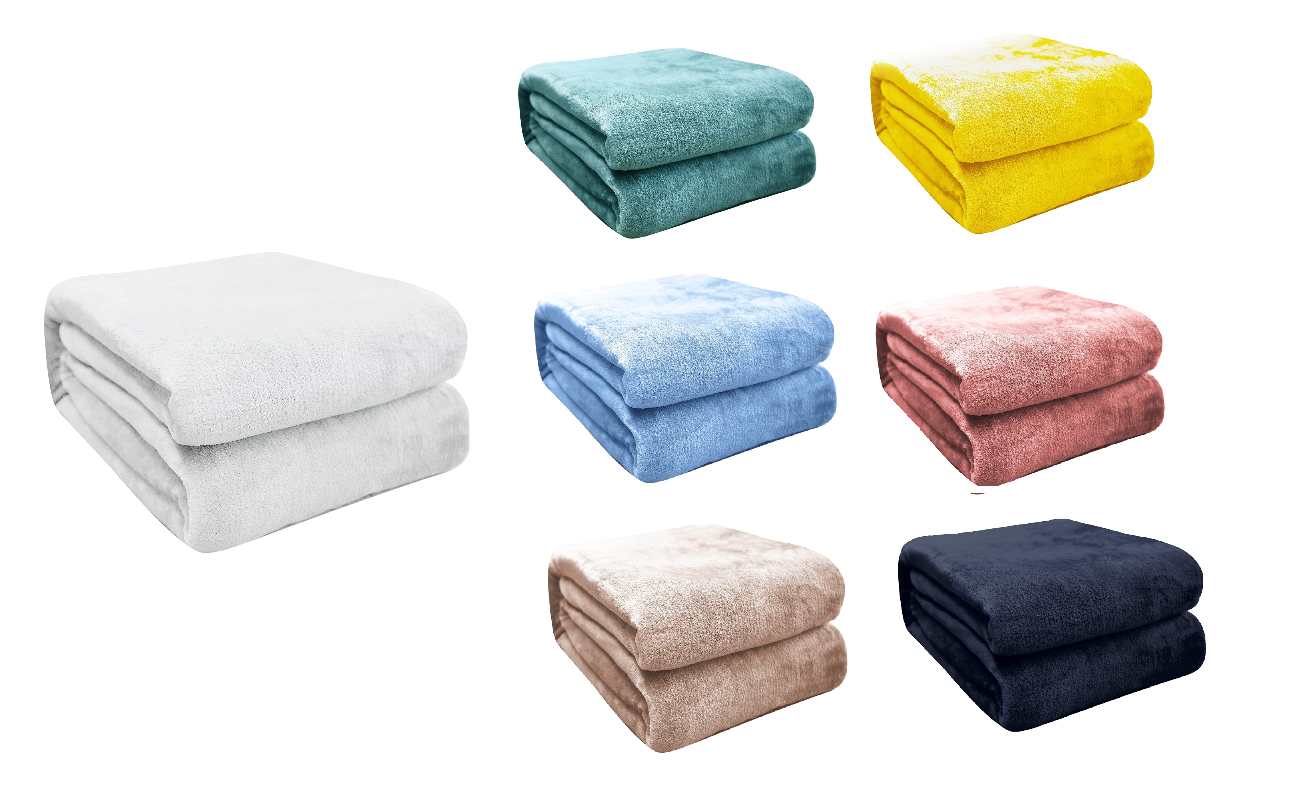 This breathable microfiber blanket is available in various colours.
