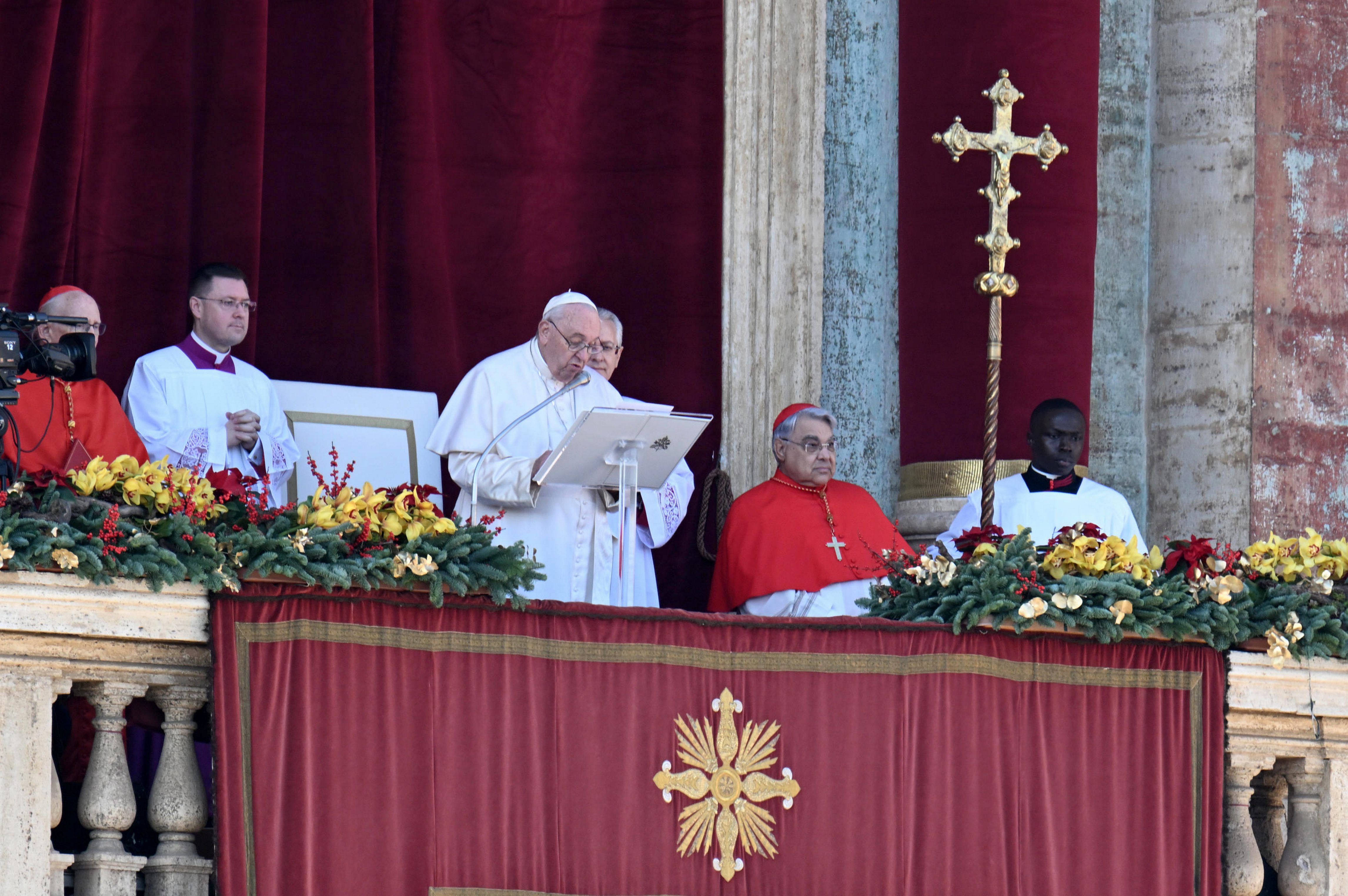El papa Francisco, en la bendición del Urbi et Orbe.