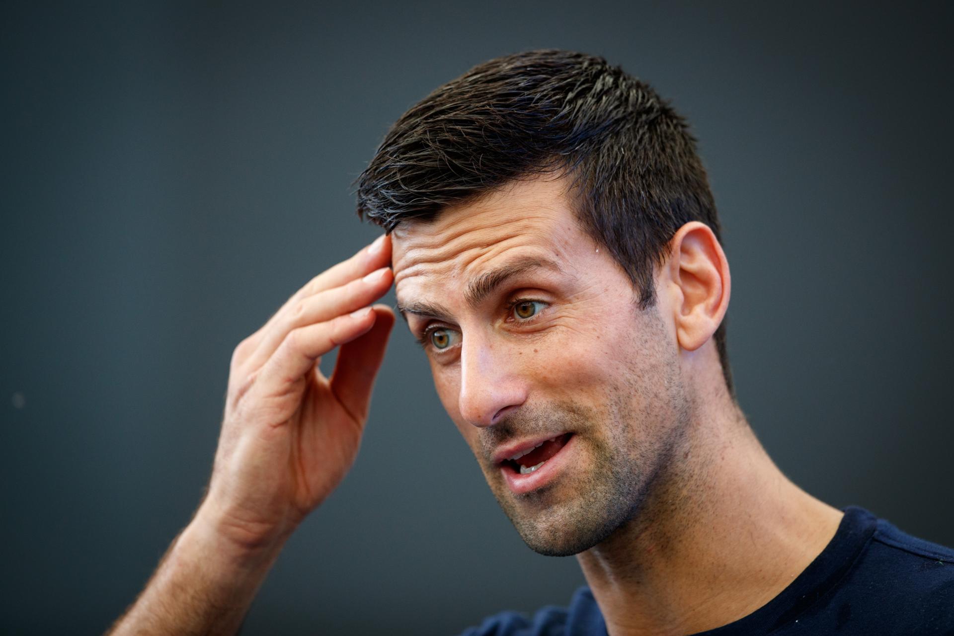 Novak Djokovic, at a press conference.