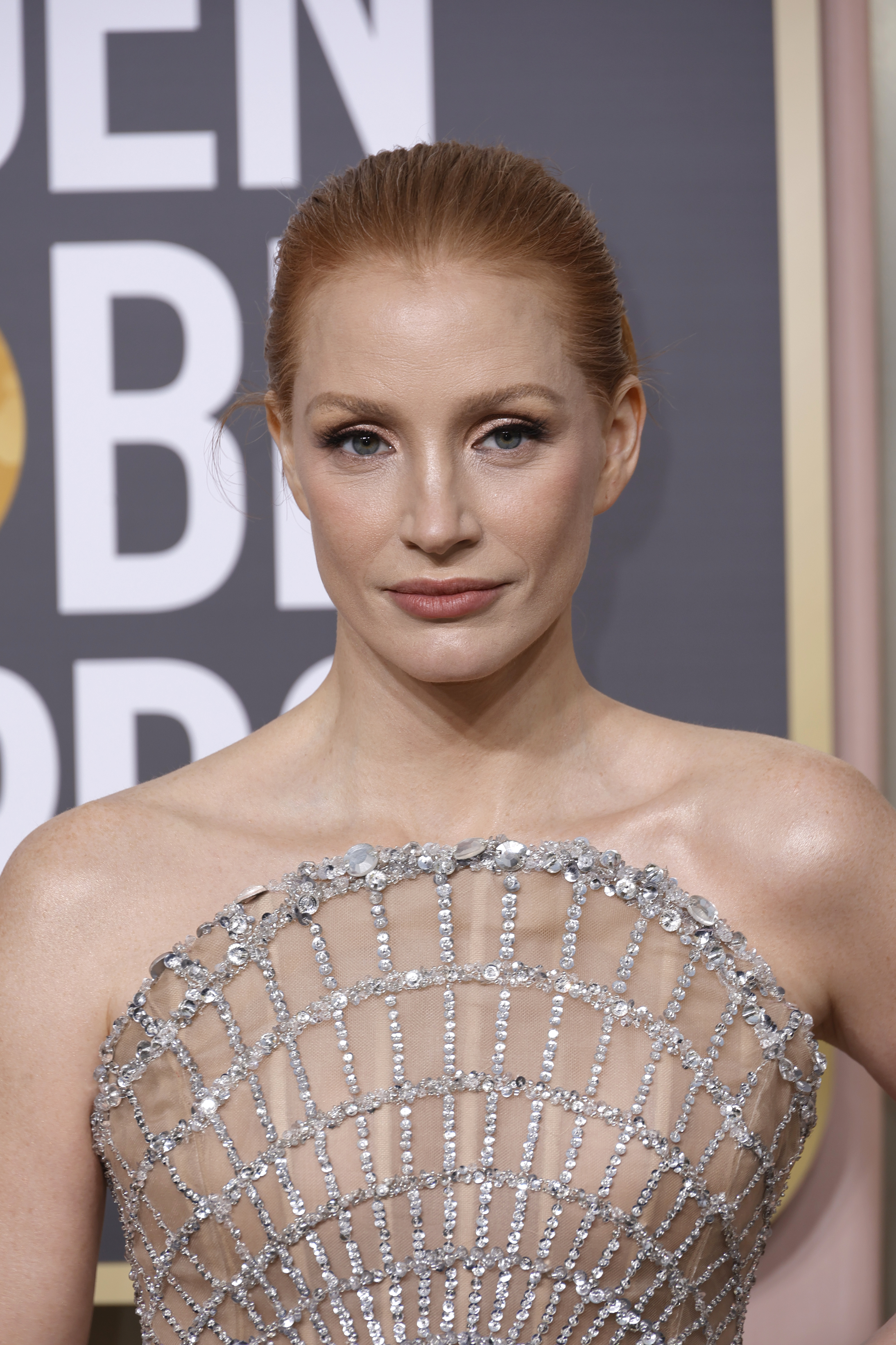 Jessica Chastain at the Golden Globes, 2023