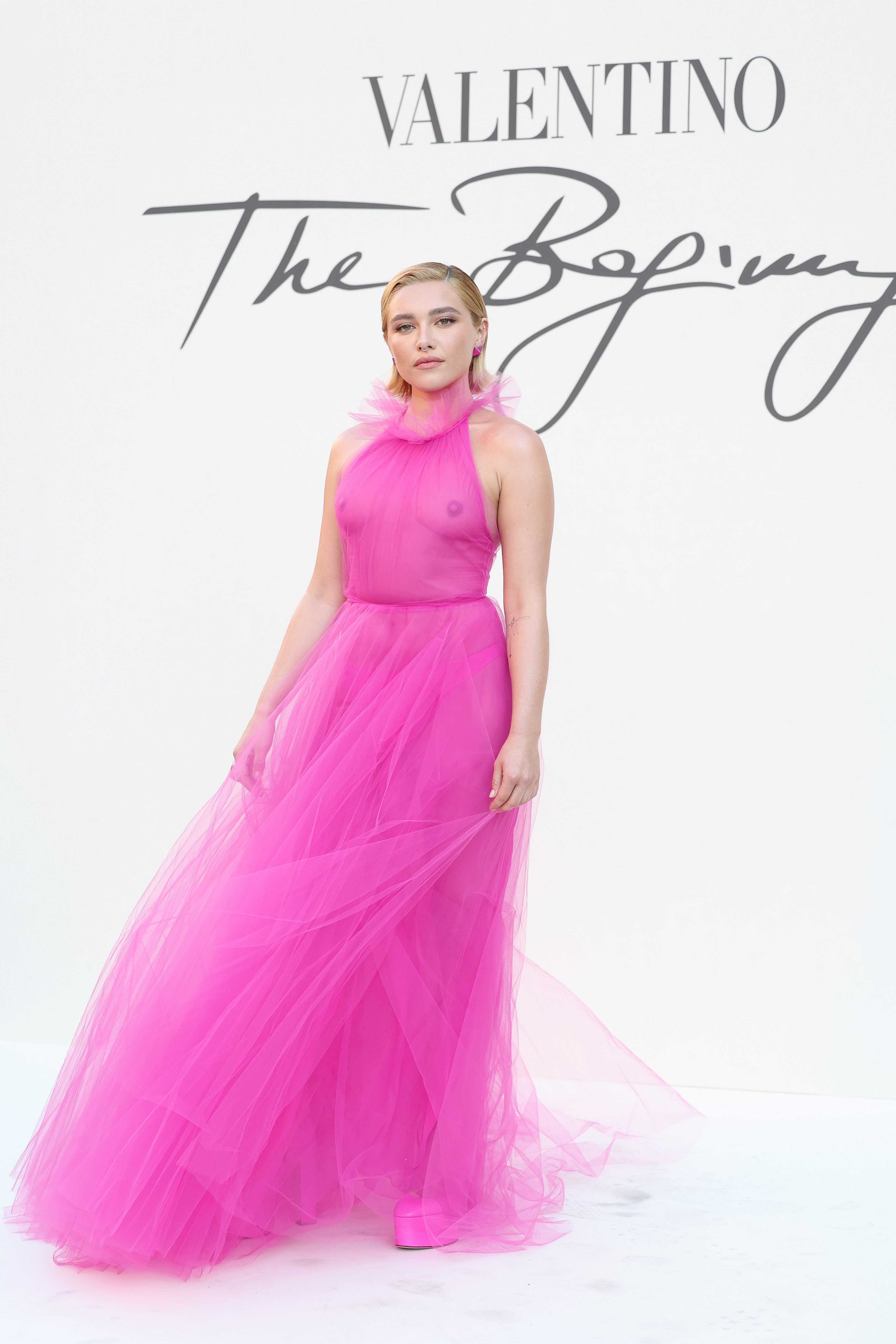 Florence Pugh at the Valentino Haute Couture fall-winter 22/23 show