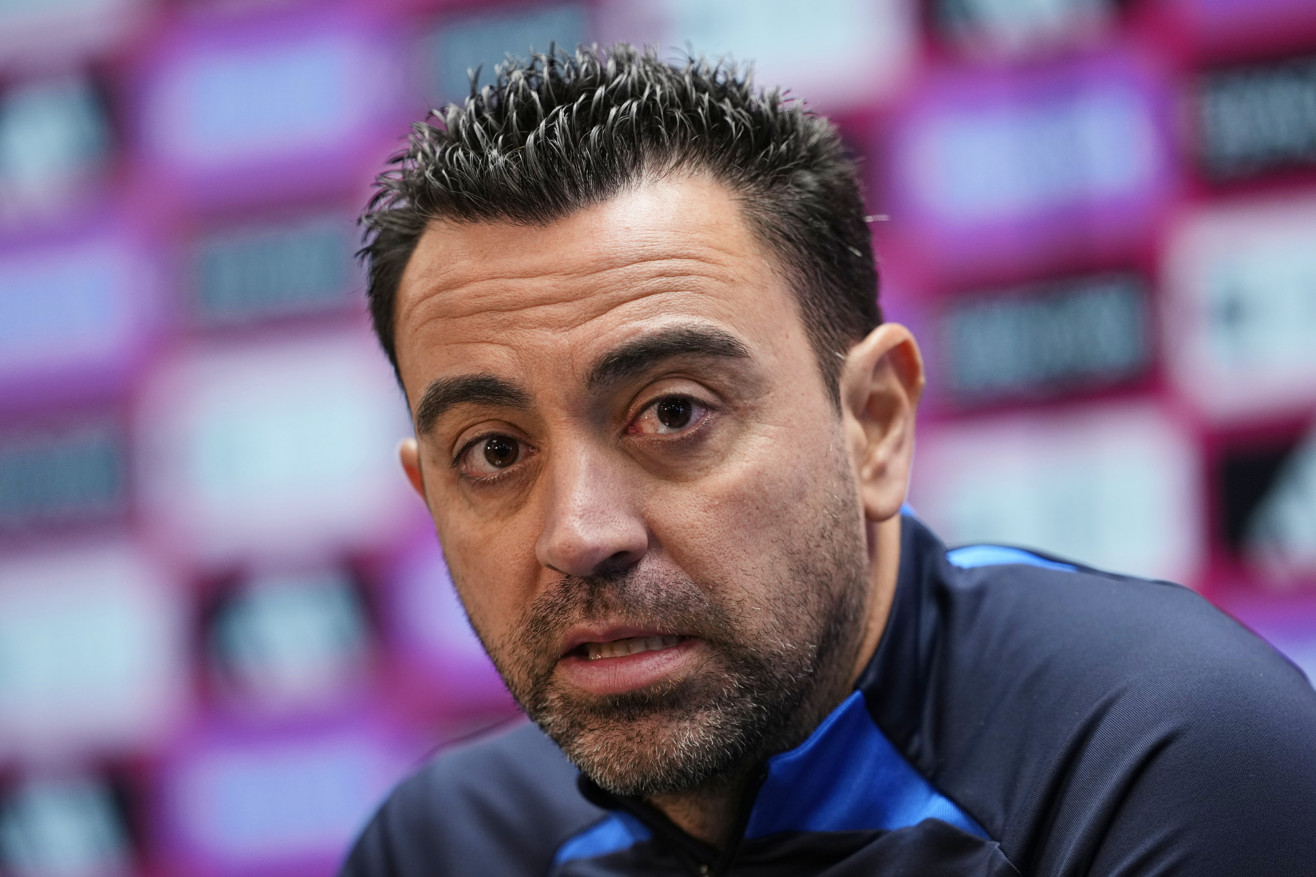 The coach of FC Barcelona, ​​Xavi Hernández.