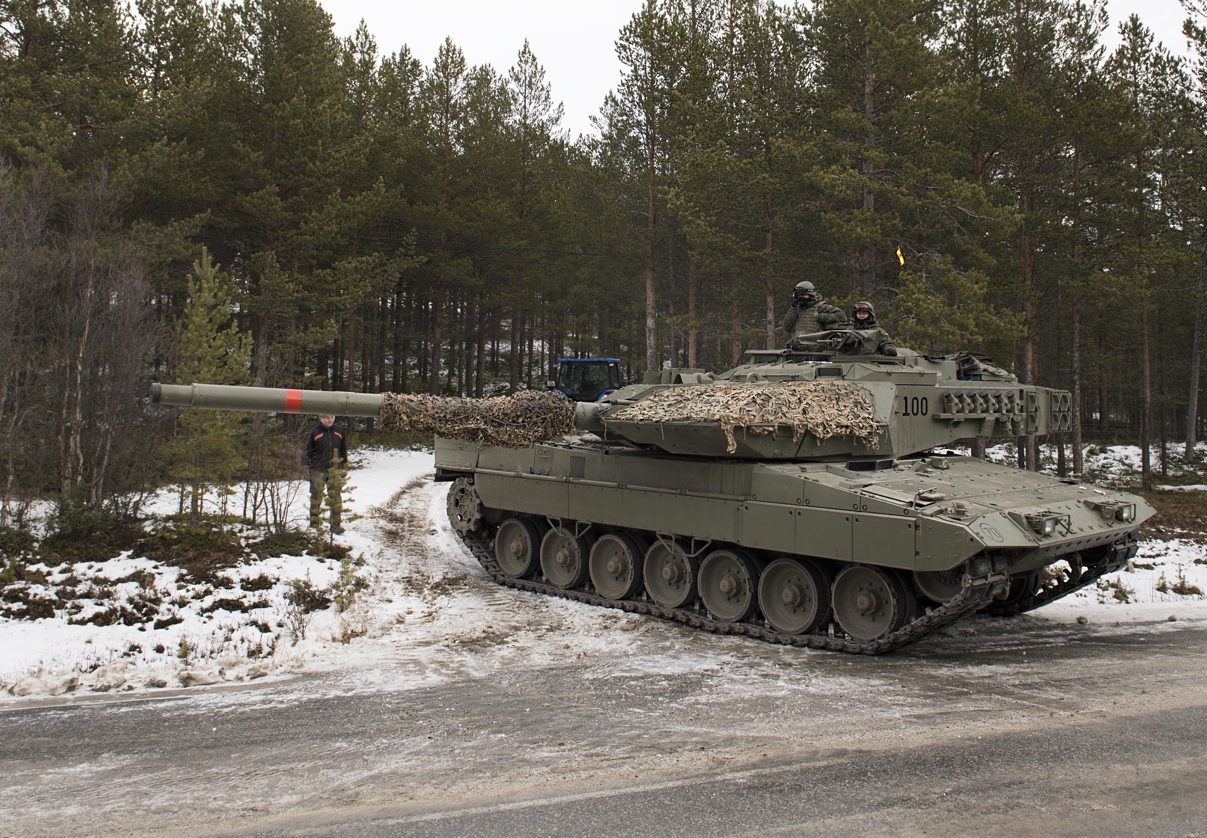 Tanque Leopard 2E del Ejército español.
