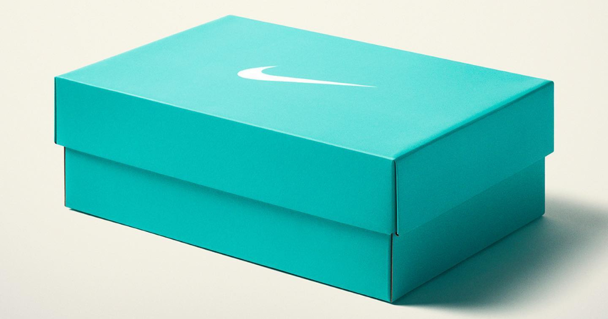 Nike box in Tiffany's signature color