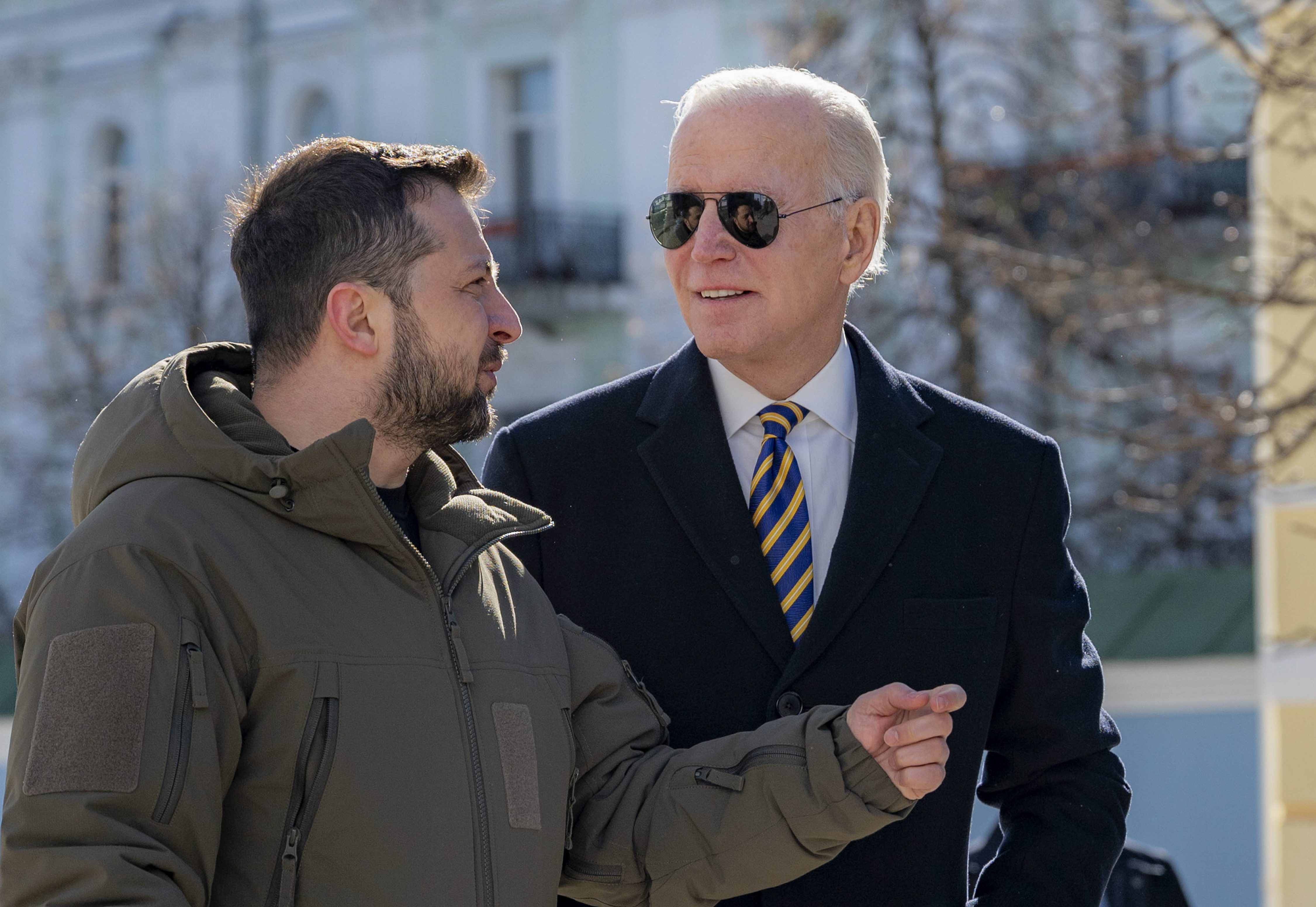 Biden, junto a Zelenski, en Kiev.