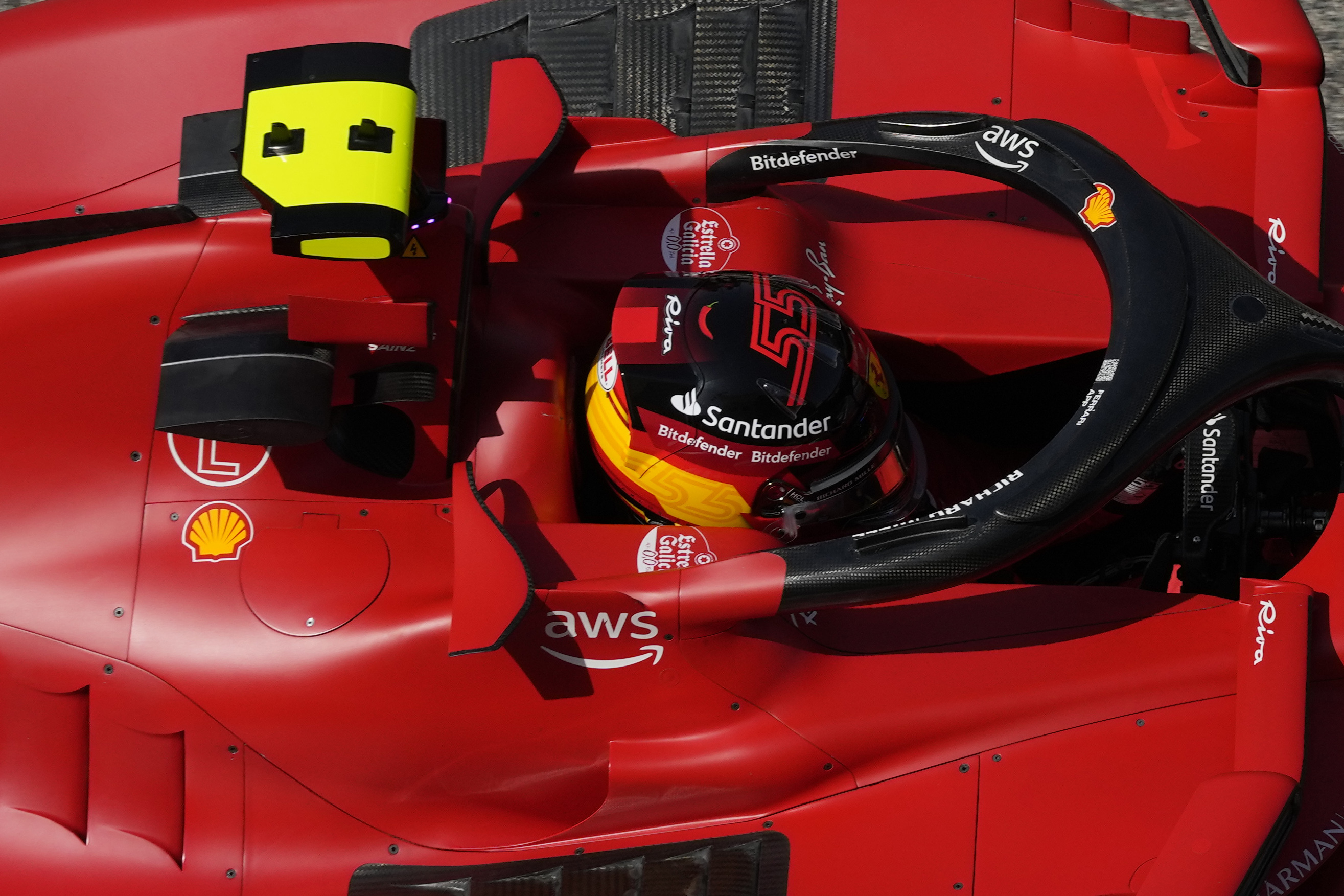 The Spanish Ferrari driver, Carlos Sainz, in the pre-season tests in Bahrain.