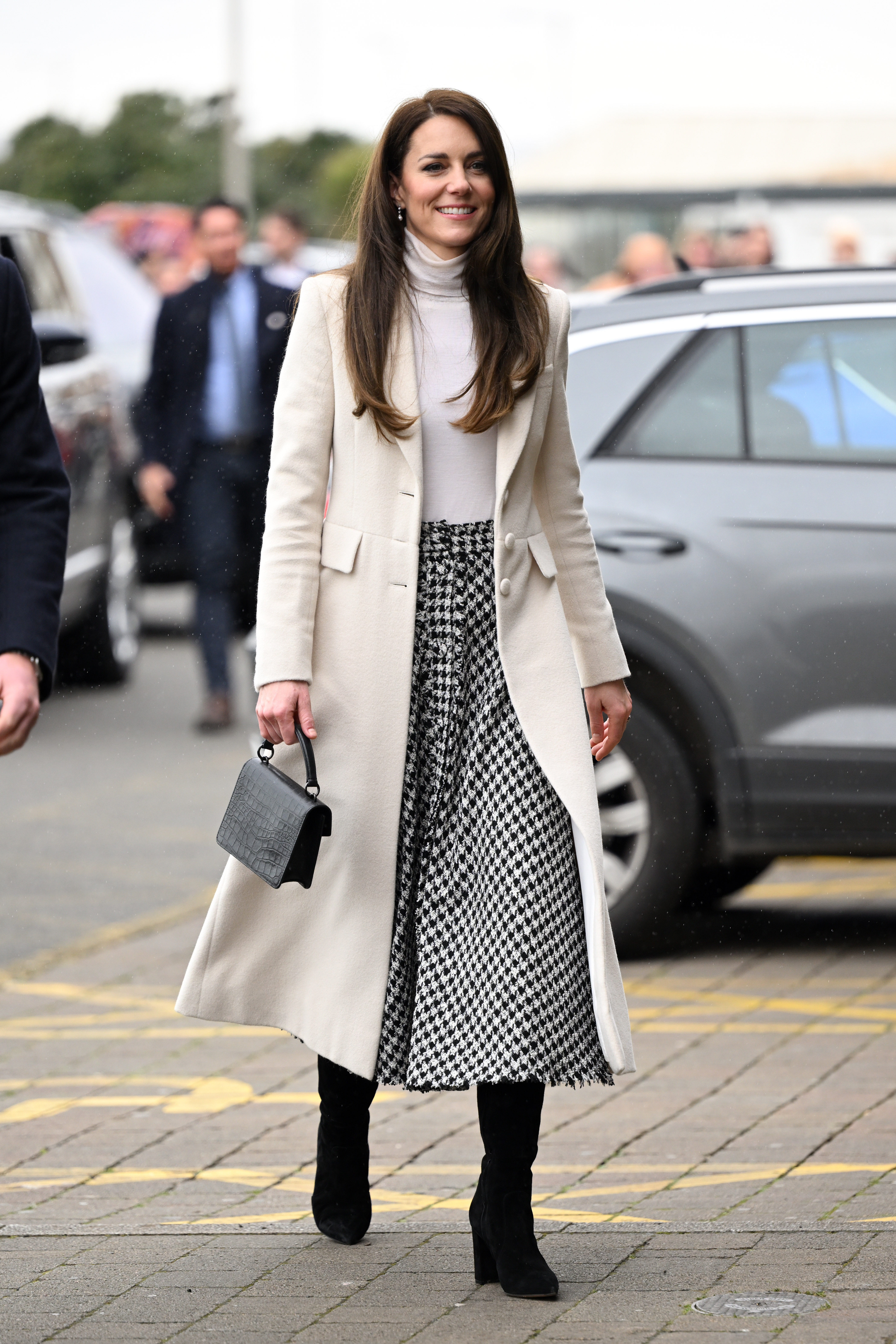Kate Middleton upon arrival in Wales