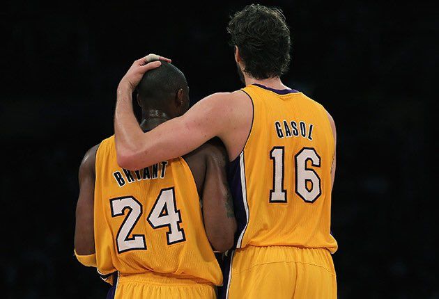 Kobe Bryant y Pau Gasol.