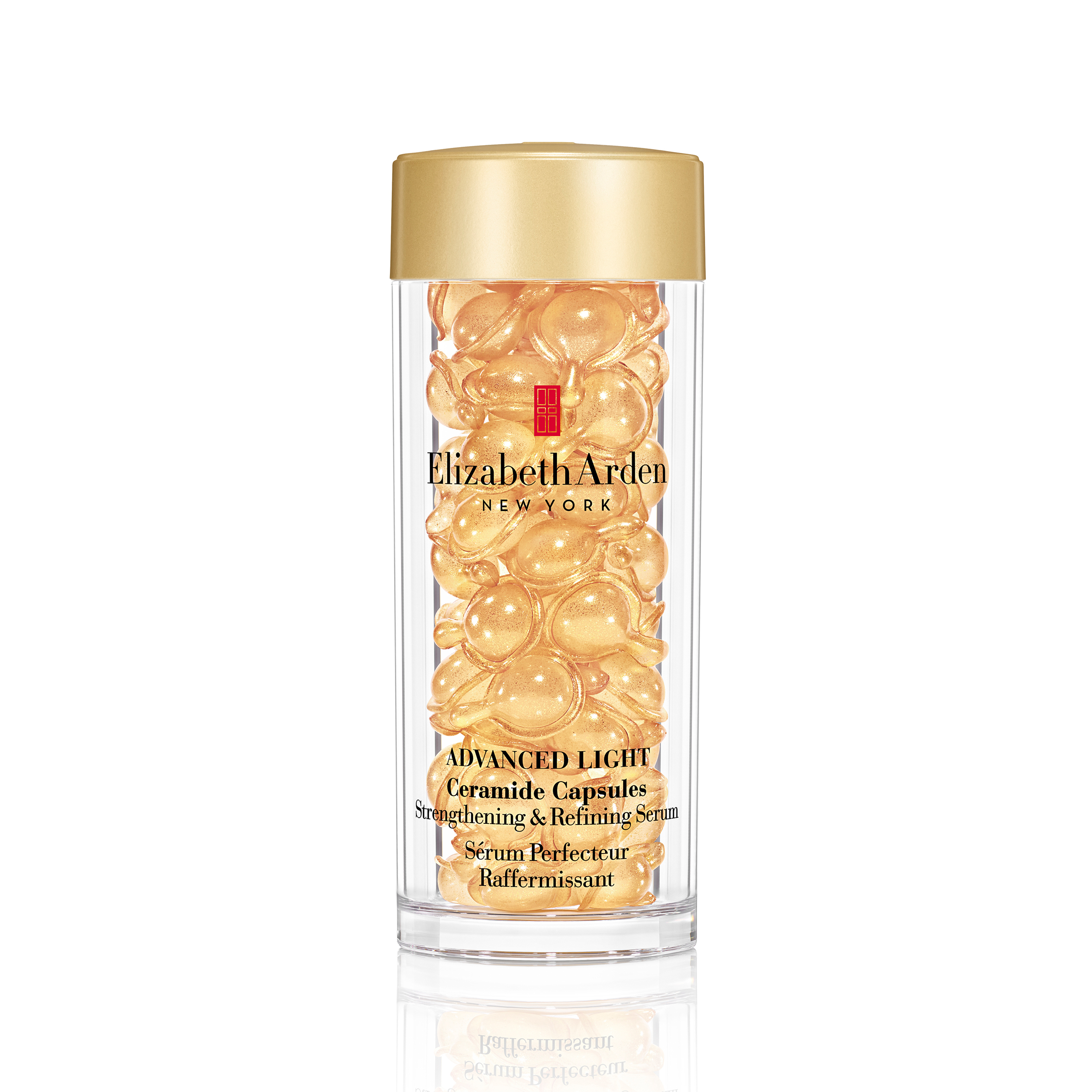 Advanced Light Ceramide Capsules, by Elizabeth Arden (€112).  Youth perfecting serum that reinforces the skin barrier and leaves the skin smooth and radiant.