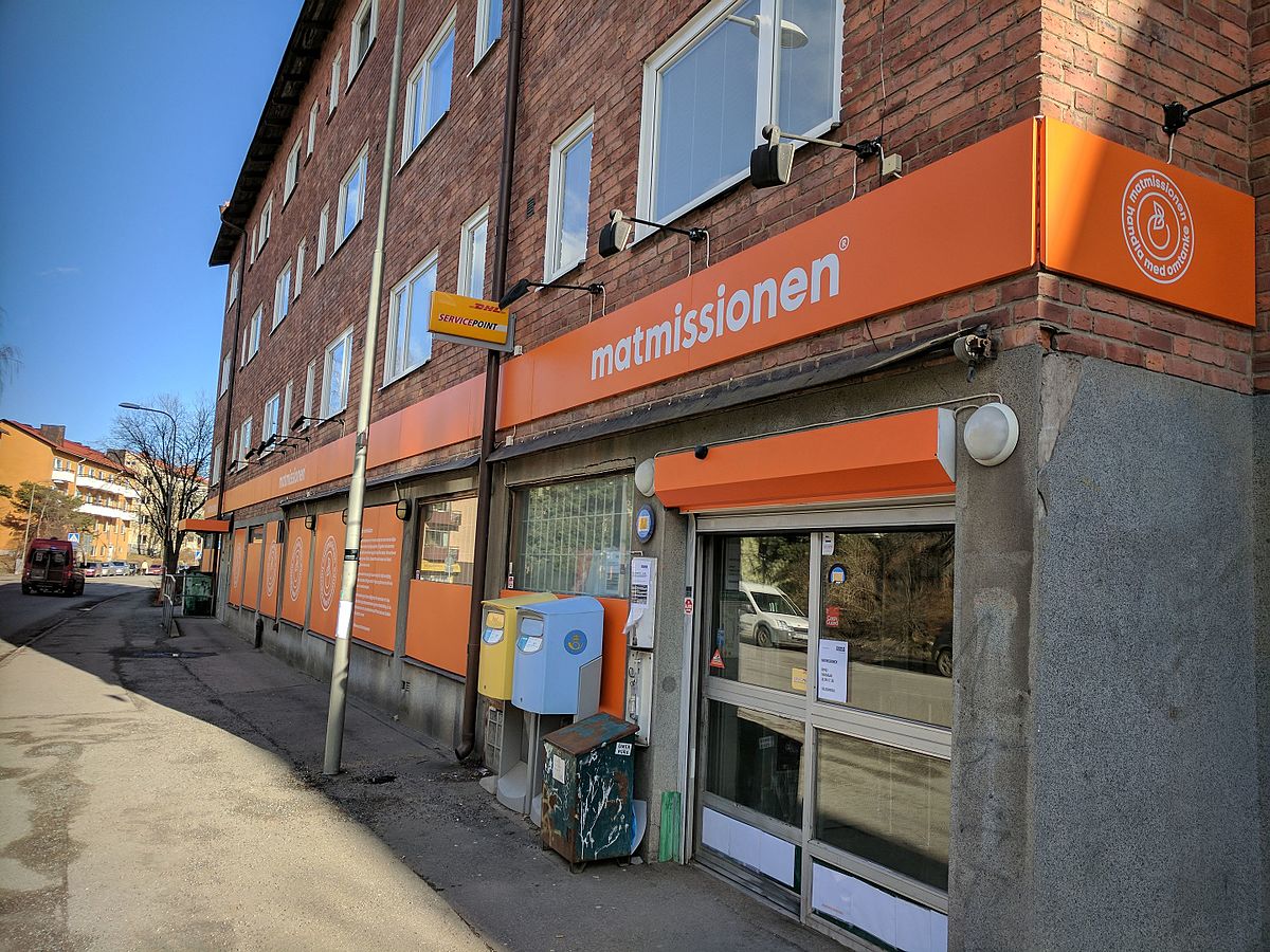 Establecimiento de la cadena de supermercados Matmissionen en Suecia.